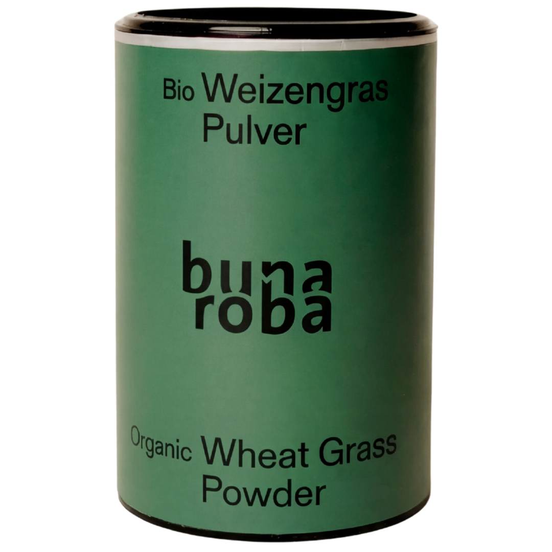Poudre d'herbe de blé biologique